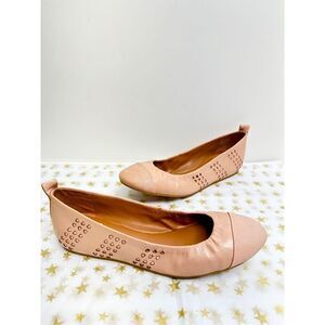 Ellen Degeneres Shoes Womens Size 8 Ballet Flats Perforated Hearts